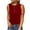 Red, variant on Up to 40% off! Kmdttou Women's Sleeveless Round Neck Solid Color Button-Up Top Fashion Layering Slim Trendy Cool Tops