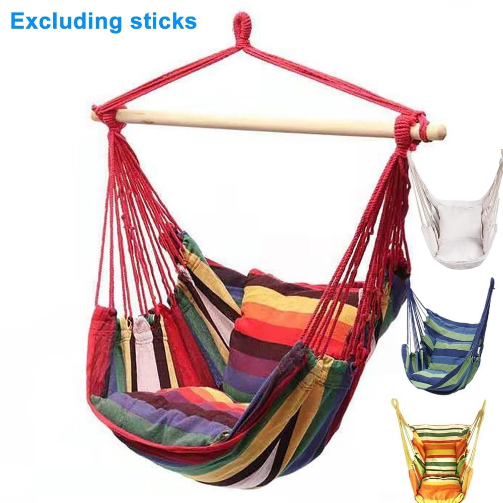 Deluxe Hammock Hanging Rope Chair Porch Swing Yard Garden Patio Camping Outdoor Deluxe Hammock Hanging Rope Chair Porch Swing Yard Garden Patio Camping Outdoor