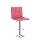 thumbnail image 4 of Set de taburetes de bar Yaheetech Ajustable Velvet Pink (2 unidades), 4 of 9