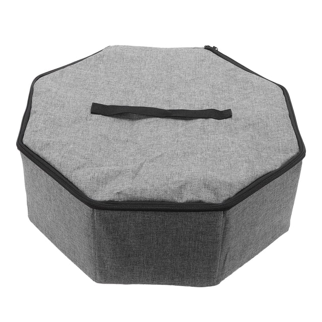 Caja Plegable Para Almacenamiento De Sombreros Para Viajes, Ala Ancha, Bolsa De Soporte De Tablero Duro Con Asas Para Mujeres Y Hombres, Color Gris
