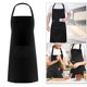 thumbnail image 4 of Delantal para adultos con bolsillo frontal grande para cocinar en interiores y exteriores, cuello ajustable 70x80cm, 4 of 7