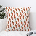 thumbnail image 6 of Rateoe Carrot Pattern Throw Pillow Cover Premium Pillow Stuffer Sham Square for Decorative Cushion Bed Couch Sofa(Pillow insert not included), 6 of 8