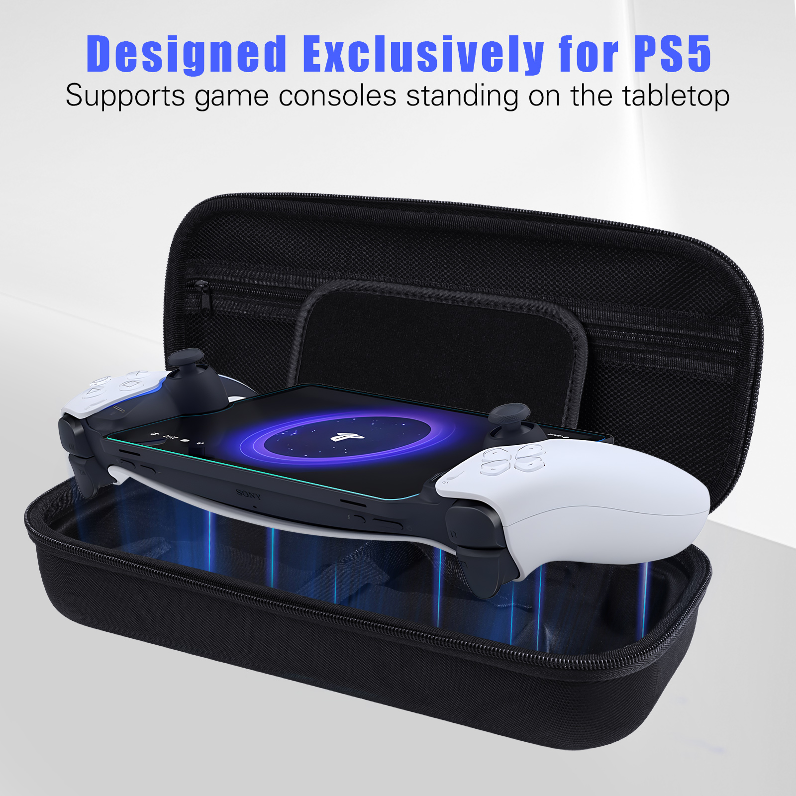 Estuche de transporte Qoosea para PlayStation Portal, bolso de viaje portátil con estuche rígido de protección total, accesorios para reproductor remoto PlayStation Portal 3