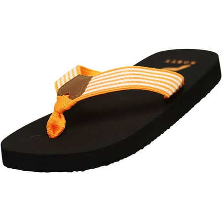

NORTY Womens Flip Flops Adult Female Thong Sandals Black Orange