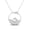 Sterling Silver, variant on 4 MM Round Pearl Open Circle Wave 925 Sterling Silver Women Swirl Chain Necklace