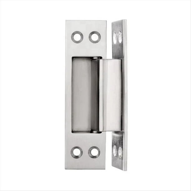 Puerta Oculta de 4 Pulgadas con Puerta de Madera de Acero Inoxidable Oculta, Puerta Oculta y Bisagra, Bisagra Oculta, Color Plata
