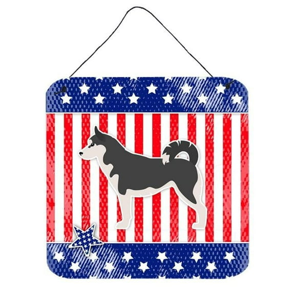 USA Patriotic Siberian Husky Wall or Door Hanging Prints