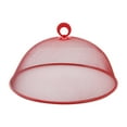 thumbnail image 1 of Cubierta de malla metálica para alimentos, reutilizable, fácil de almacenar, cubierta de placas de pantalla tipo cúpula para bebidas abiertas, cocina Rojo, 1 of 8