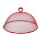 thumbnail image 1 of Cubierta de malla metálica para alimentos, para picnic, reutilizable, de hierro, para mantener alejadas a las moscas. Rojo, 1 of 9