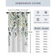 thumbnail image 6 of Pastoral Floral Plant Thermal Insulated Blackout Curtains for Bedroom 84 Length Sage Green Eucalyptus Leaves White Room Darkening Curtain 1 Panel Grommet Window Curtain Drape for Living Room, 6 of 7
