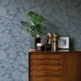 thumbnail image 2 of A-Street Prints Larkin Blue Floral Wallpaper, 2 of 3