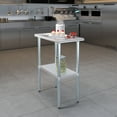 thumbnail image 6 of AmGood 30 in. x 15 in. Stainless Steel Table | Metal Utility Kitchen Prep Work Table | NSF, 6 of 13