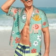 thumbnail image 7 of Disketp Hawaiian Shirts For Men,Elephant And Flowers Print Mens Casual Short Sleeve Button Down Shirts Beach Shirt, 7 of 7