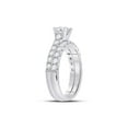 thumbnail image 4 of 14kt White Gold Round Diamond Bridal Wedding Ring Band Set 2 Cttw, 4 of 4