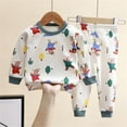 thumbnail image 3 of WEAIXIMIUNG Ensemble en Coton pour Enfants Automne Hiver Col Rond Manches Longues sous-Vêtements pour Garçons et Filles Pyjama Duveteux à Manches Longues Tenue d'Intérieur 10-11 Ans, 3 of 3