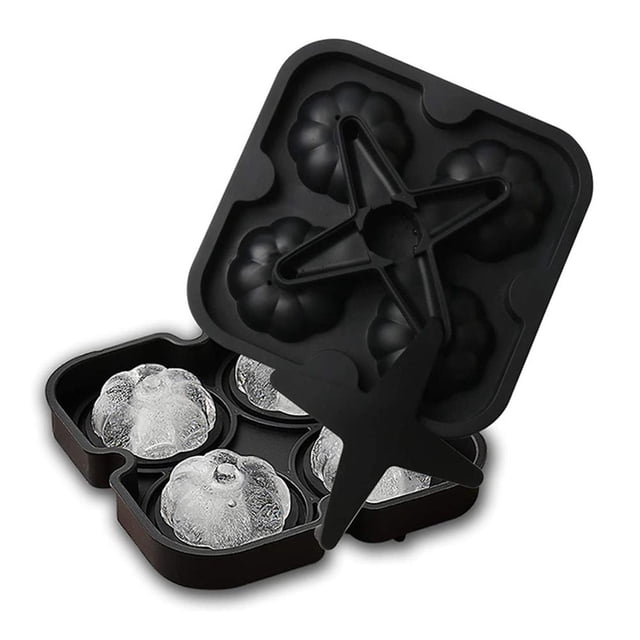 Cubitos De Hielo De Silicona Reutilizable Calabaza De Halloween Bola De Hielo Molde Bandeja Diy Jalea De Chocolate Pudín Molde De Silicona Para Cóctel Cerveza Jugo Cateissary HA043668-01