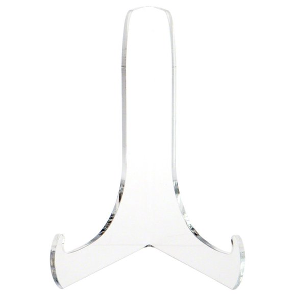 Plymor Chevalet en Acrylique Transparent à Angle de 60 Degrés avec Rebords de Soutien Peu Profonds, 7.5 Pouces H x 5.75 Pouces L x 4.75 Pouces P