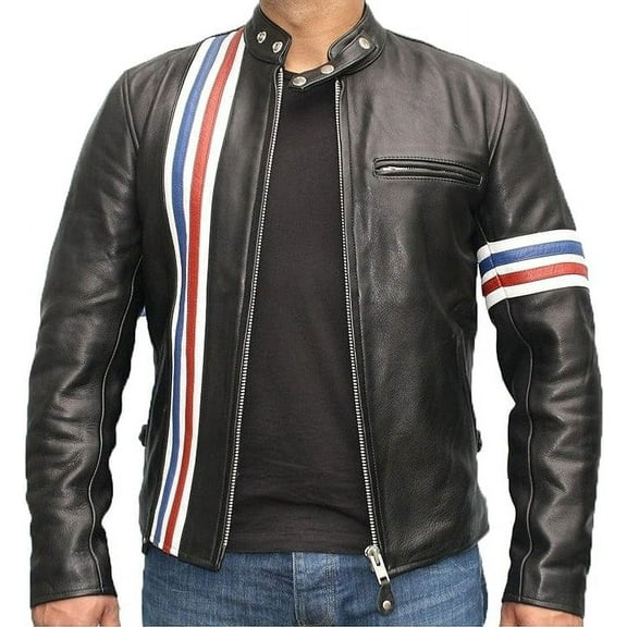 New Genuine Lambskin Leather Designer Jacket Motorcycle Biker Men's S M L XL A141
