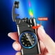 thumbnail image 4 of Encendedor electrónico recargable con reloj y luz RGB - USB-C, pantalla de batería, doble arco, metal antiviento, 4 of 8