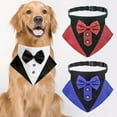 thumbnail image 3 of Chien Smoking Bandana Chien Mariage Bandana Collier de Chien avec Noeud Papillon et Cravate Designs Réglables Noir Col Formel Smoking Chien Noeud Papillon Réglable Foulard, 3 of 9