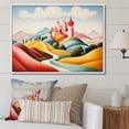 thumbnail image 2 of Designart "Mountainous Landscape with Multicolor Castles II" Extra Large Architecture Framed Wall Art - Traditional Multicolor Castles Bedroom Framed Canvas Wall Art, 2 of 7