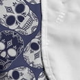 thumbnail image 4 of Mexican Microwave Oven Cover, Sugar Skull Pattern with Latin American Culture Motifs, Water Resistant Organizer with Pockets for Kitchen, 36" x 12", Blue Violet White, by Ambesonne, 4 of 4