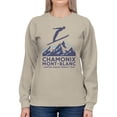 thumbnail image 2 of Chamonix Mont-Blanc Ski 1924 Graphic Women's Sweatshirt, 2 of 3