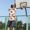 thumbnail image 5 of Sikiie Strawberry Floral Basketball Jersey Reversible Men's Mesh Athletic Sports Shirts Training Practice S-4XLMedium, 5 of 6