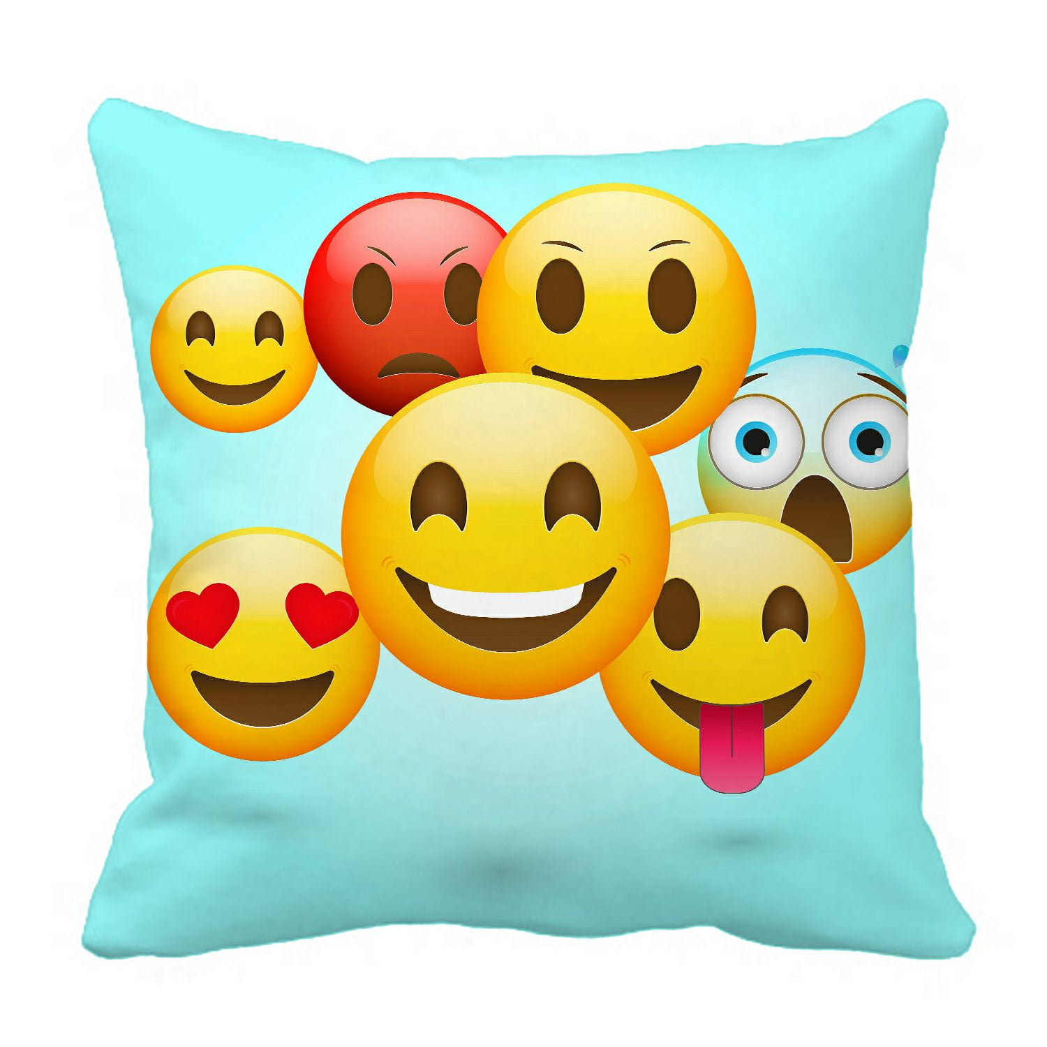ABPHQTO Emoticons Fresh Set Emoticons Emoji Set Pillow Case Pillow