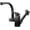 Black, variant on Stainless Steel Pull Out Kitchen Faucet Hot Cold Water Mixer Tap with High Pressure Sprayer 360 Rotating Deck Mounted