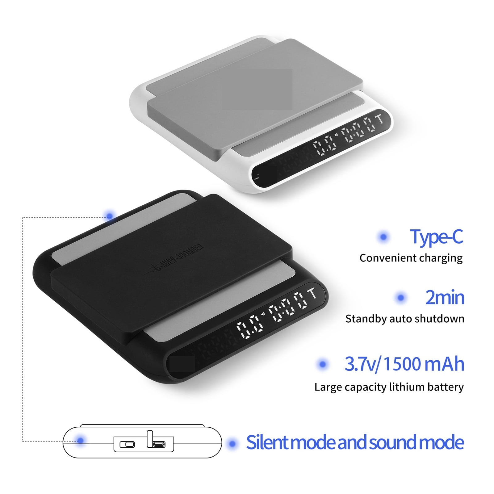 Intellint Electronic Coffee Scale With Automatic Timing Delicate Mini Kitchen Scales, Chic Home Barista Accessories