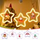 thumbnail image 1 of Luz LED de ventana Pentagram Running Horse - Decoración navideña colgante a pilas de 10,9 pulgadas con Papá Noel y muñeco de nieve grabados, 1 of 7