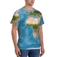 thumbnail image 2 of Qekee Earth View World Map Classic Fit T-Shirt Men's Shirt Men's Tight Short Sleeves for Exercise, Running, Mountaineering - Earth View World Map, 2 of 9