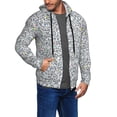 thumbnail image 3 of Zip Up Hoodies for Men - White Lightning Glitter Long Sleeve Comfrt Men'S Fashion Hoodies & Sweatshirts, Jackets for Men Hoodies Pullover Clothing Clothes with Pouch, 3 of 5