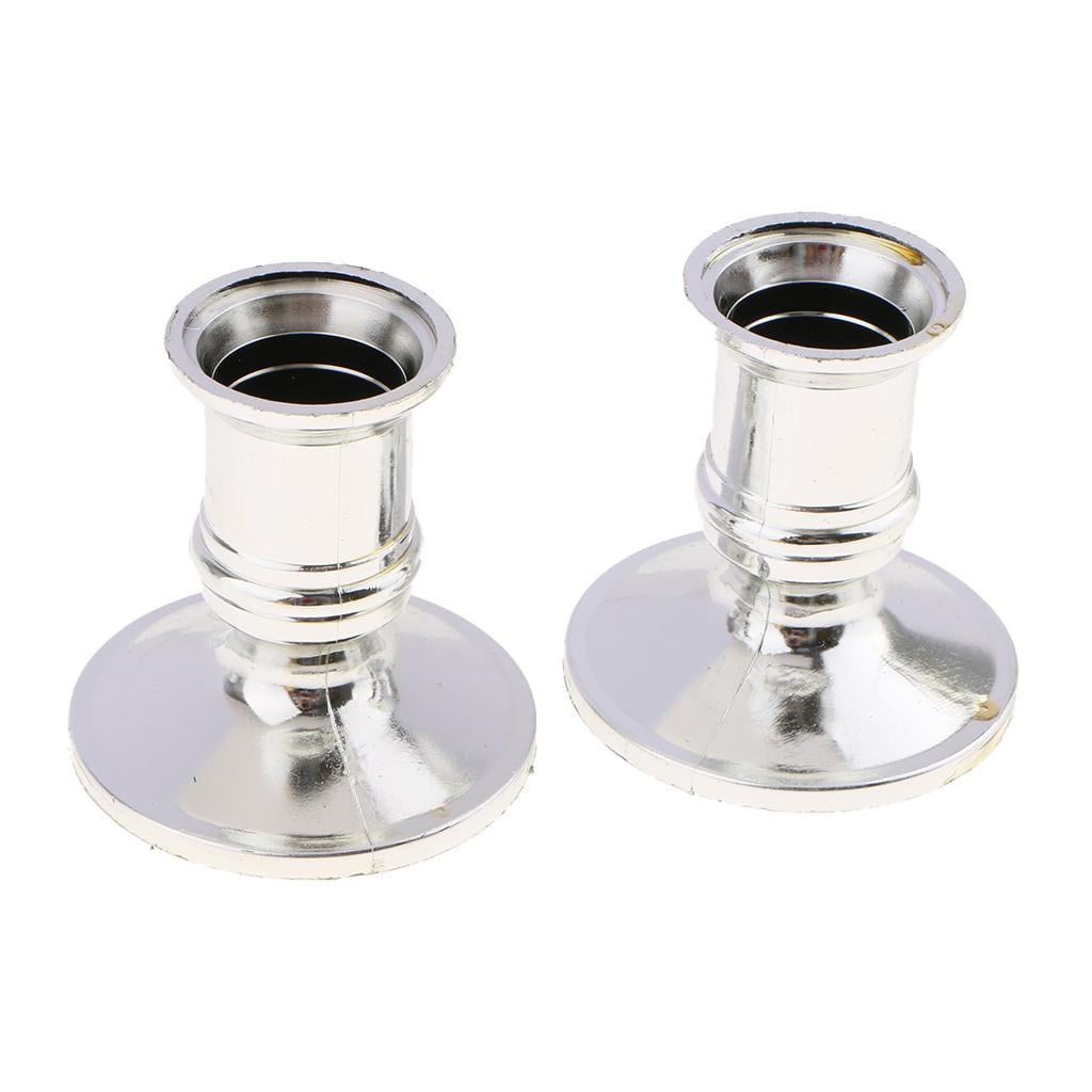 2pc Pillar Candle Base Taper Candle Holder Candlestick Christmas Party Decor , 5.8cm 2pcs
