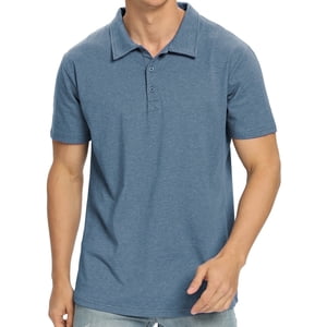 Iceglad Men's Soft Cotton Polo Shirt With Short Sleeves