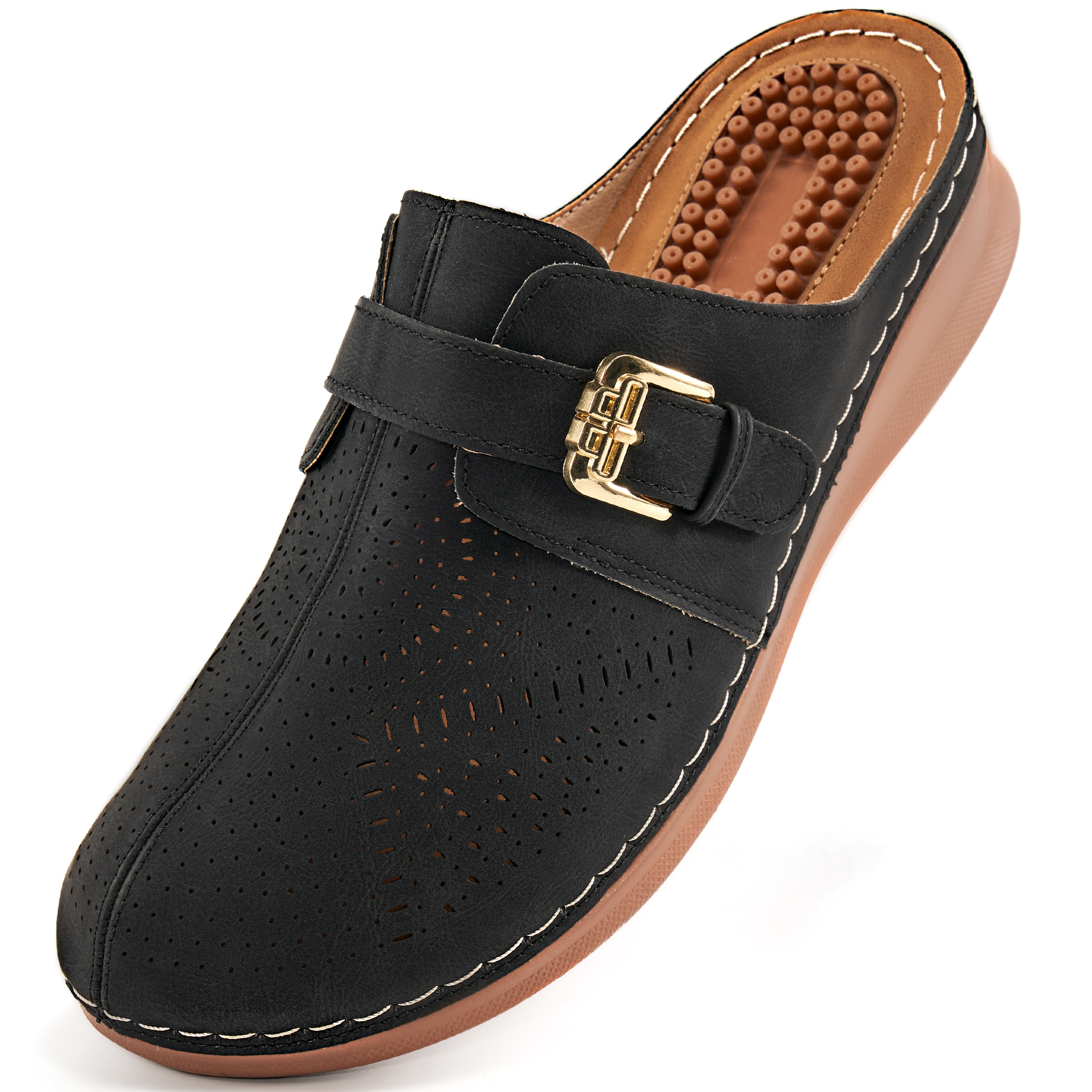 Ablanczoom Women's Comfort Wedge Platform Clogs photo 6