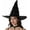 Glossy Surface, variant on Women Black Witch Hat Adult Halloween Cosplay Wizard Costume Accessories