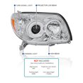 thumbnail image 3 of Spec-D Tuning Chrome Projector Headlights Compatible with 2006-2009 Toyota 4Runner SR5 Limited, Left + Right Pair Headlamps Assembly, 3 of 5