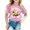 Pink, variant on Toddler Girls Easter Bunny Print Short Sleeve T Shirt Casual Crewneck Tee Kids Holiday Party Top Clothes