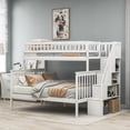 thumbnail image 2 of Tcbosik Twin Over Full Stairway Bunk Bed With Storage, White, 2 of 9