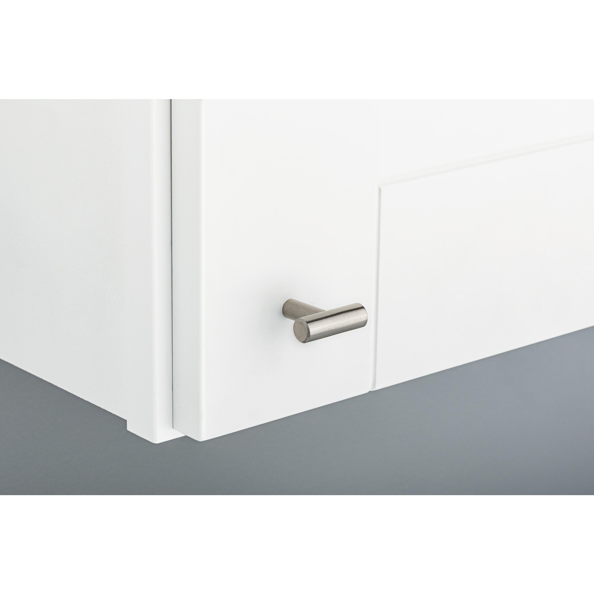 (2 pack) Mainstays Simple Round 1-1/4 in. (32 mm) Stainless Steel Cabinet Bar Knob (2-Pack)