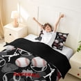 thumbnail image 3 of Erosebridal Baseball Gaming Twin Bedding For Teens Boys,Sport Theme Splash Duvet Cover Set,Black Reversible,2pcs,No Comforter, 3 of 5