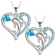 thumbnail image 2 of Cadenas con Dije deDelfin DolphinNeck01 2 Pzas Collar Delfín/Corazón Plata/Azul Metal. High Monaco MXINN-002, 2 of 5