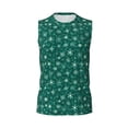 thumbnail image 6 of Lsque Christmas Snowflakes Print Men's Cotton Blend Sleeveless Muscle Shirts (S-3XL)- Moisture Wicking, Odor Protection, UPF 30+,XX-Large, 6 of 8