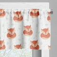 thumbnail image 3 of Ambesonne Fox Valance Pack of 2, Vintage Animal Sleeping, 54"X12", Coral Beige, 3 of 5