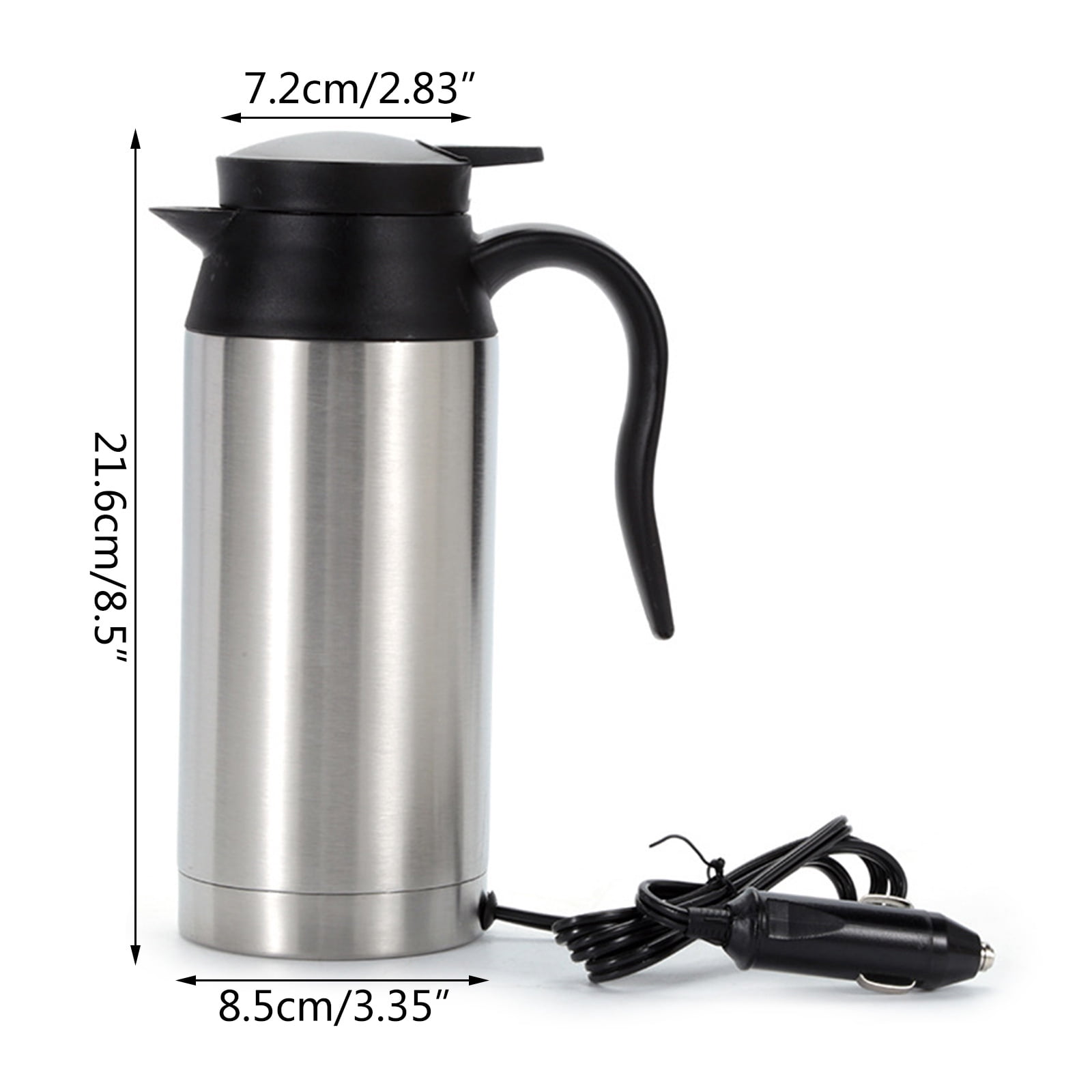 BIBABLYKE Travel Electric Kettle, 750ml Small Portable Kettle, Stainless Steel Kettle Water Boiler with Keep Warm Function