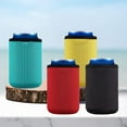 thumbnail image 5 of 12oz Standard Can Sleeves Insulators Sleeves Standard Can Covers 12OZ Beer Bottle Sleeves Coolers Holder Non-slip Neoprene Can Coolier Sleeves 4PC Pack (Black/Red/Yelllow/Blue), 5 of 6