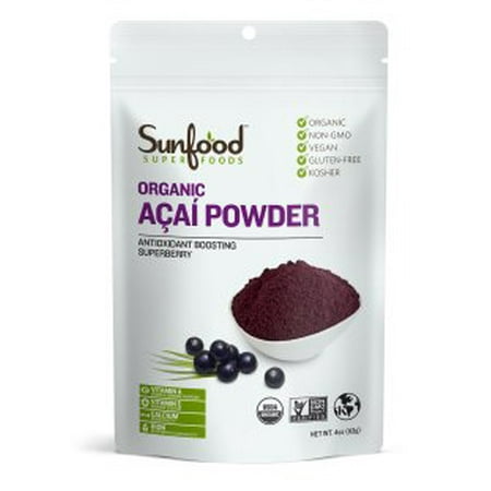- Sunfood, Organic Acai Powder, 4oz