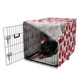 thumbnail image 5 of Autumn Dog Crate Cover, Watercolor Look Hand Drawn Warm Colored Ripe Apples Minimal Pattern, Easy to Use Pet Kennel Cover Small Dogs Puppies Kittens, 7 Sizes, Dark Pink and Dark Coral, by Ambesonne, 5 of 6